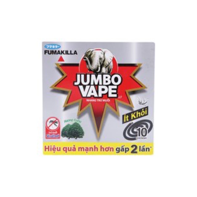 NHANG TRỪ MUỖI JUMBO VAPE ÍT khói hộp 10 khoanh