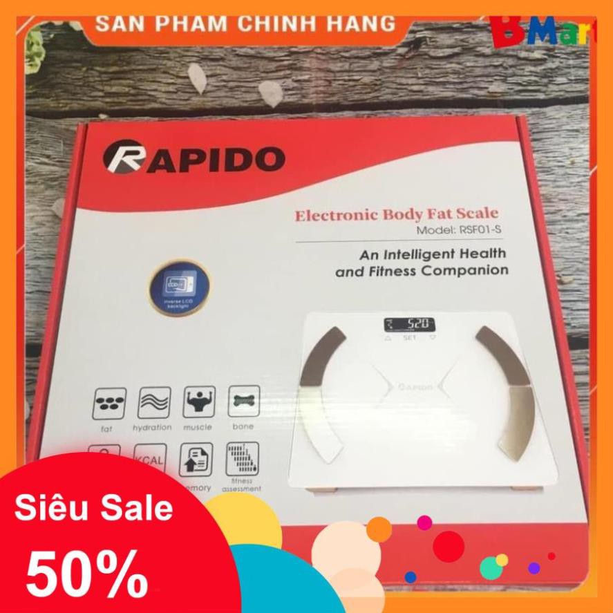 [FreeShip] Cân sức khoẻ Rapido - Ferroli RSB01, Hàng chính hãng - Bảo hành 12 tháng  - BM NEW