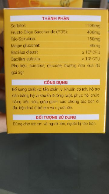 Chất xơ BABY hỗ trợ táo bón