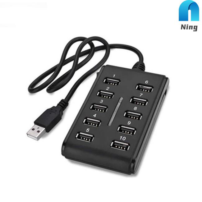 Hub chia cổng Usb 10 trong 1 5V 500mA 480Mbps giao diện Usb 2.0
