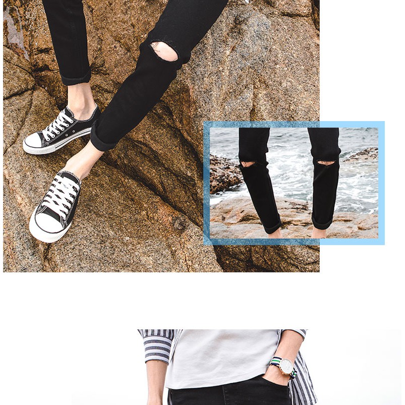 Quần nam rách gối cực đẹp - jean dày co giãn tốt ( hàng xuất khẩu) | BigBuy360 - bigbuy360.vn