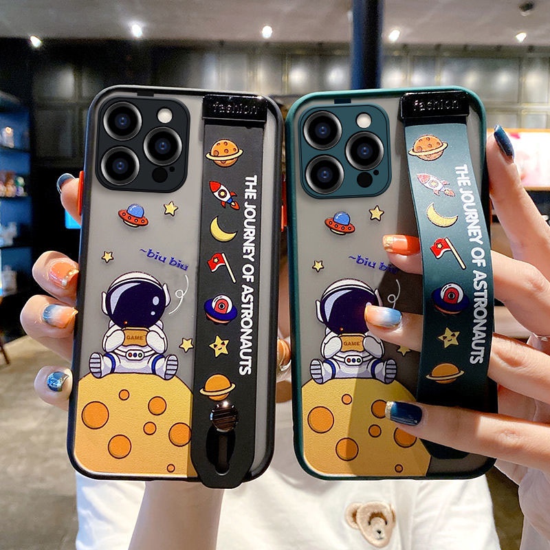 Ốp điện thoại cứng mềm có dây đeo cao su thích hợp cho Iphone 12 12promax 7 8+ SE X XS XR XSMAX 11 11pro 11promax Wdyh