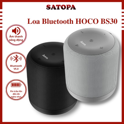 Loa bluetooth mini HOCO BS30 loa mini nghe nhạc bluetooth  hỗ trợ thẻ nhớ jack 3.5 kêt nỗi máy tính - SATOPA OFFICIAL