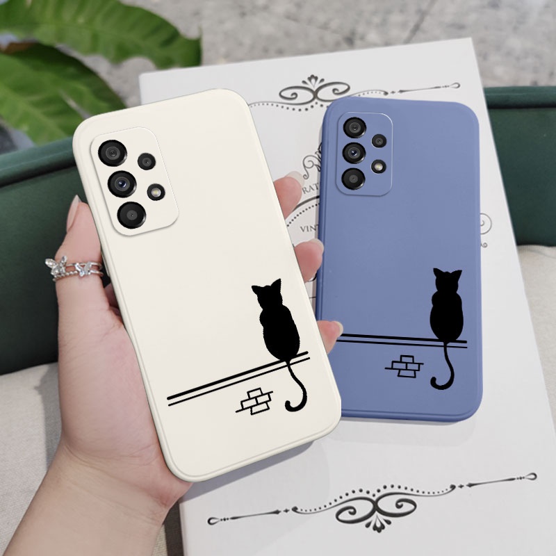 Ốp Lưng Silicone In Hình Mèo Năm Mới Đáng Yêu Cho Samsung Galaxy A73 A53 A33 A23 5G