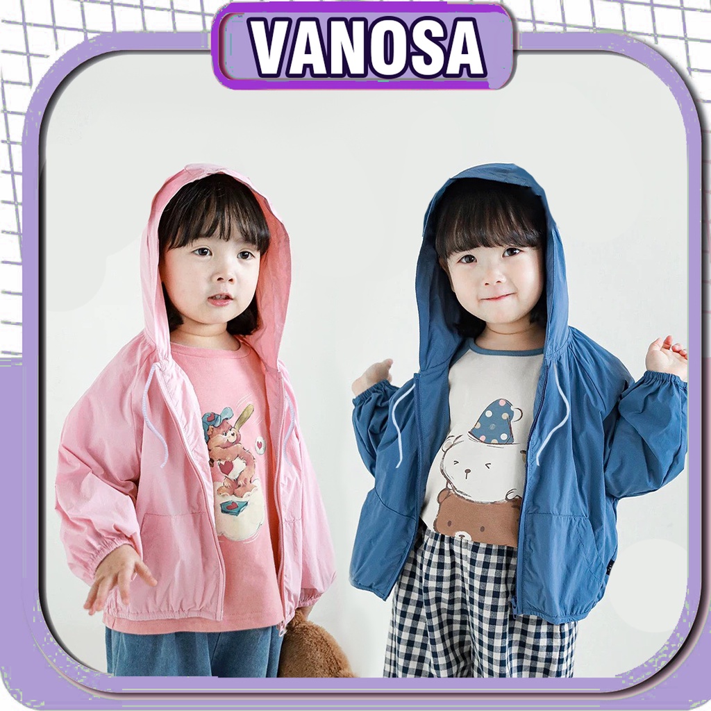 Áo khoác gió 2 lớp cho bé trai, bé gái từ 2 - 6 tuổi - Aó khoác lót vải thông hơi cho bé 10-22kg Shopmevung_kids
