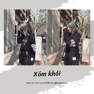 Thuốc nhuộm tóc xám khói ❤️ Freeship ❤️ Combo thuốc nhuộm tóc tặng tẩy và trợ nhuộm buddyhairs