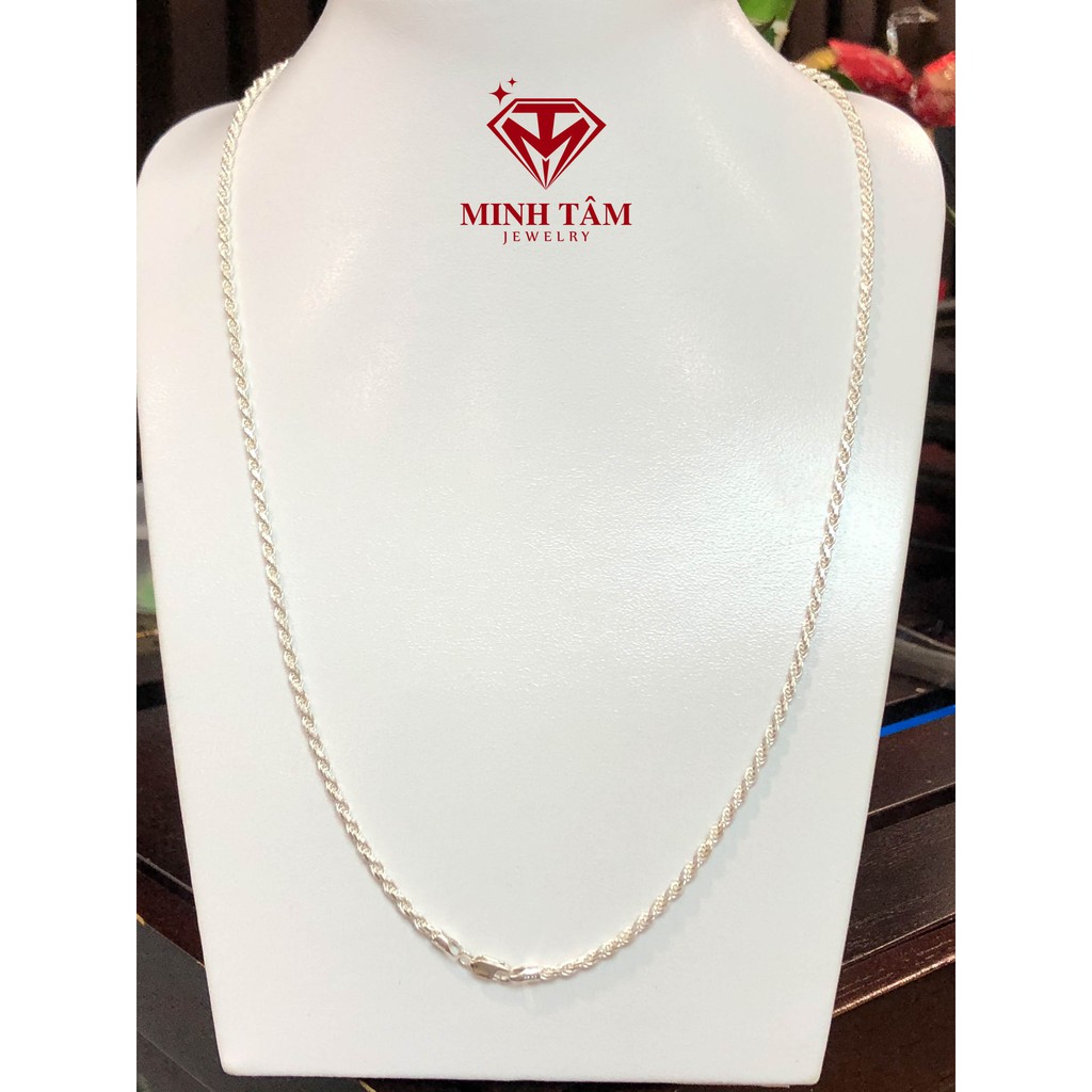 Dây chuyền nam bạc Minh Tâm Jewelry dây xoắn thừng bạc 925