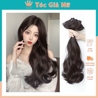 Tóc giả kẹp phím phồng hai bên xoăn dài, giá 1 cái