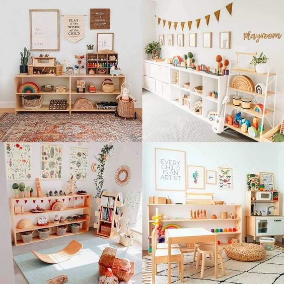 Kệ để đồ chơi montessori chất liệu plywood an toàn cho trẻ, gỗ đạt chuẩn Carb-p2