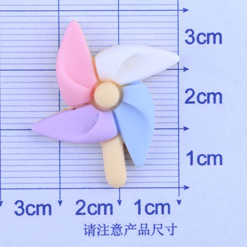 Set 10 Kẹp Tóc Hình Cối Xay Gió Bằng Nhựa Resin DIY Cho Điện Thoại