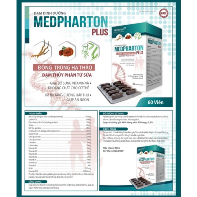 Đạm dinh dưỡng Medpharton Plus - Giúp bổ sung vitamin và khoáng chất cho cơ thể