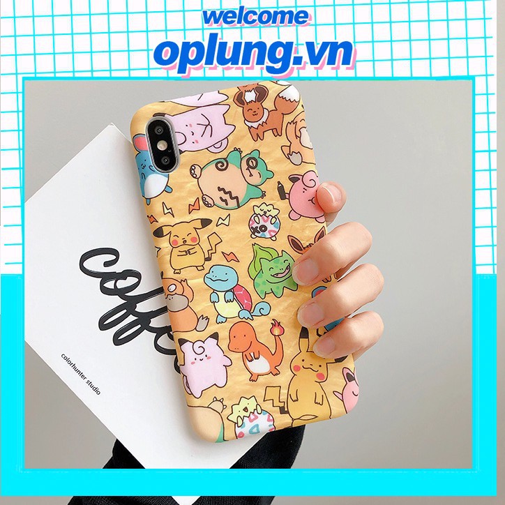 Ốp lưng máy điện thoại cho iphone hình Pokemon vui nhộn cho iphon ip 6 6s 7 8 plus x xs max xr 11 pro max (a121)