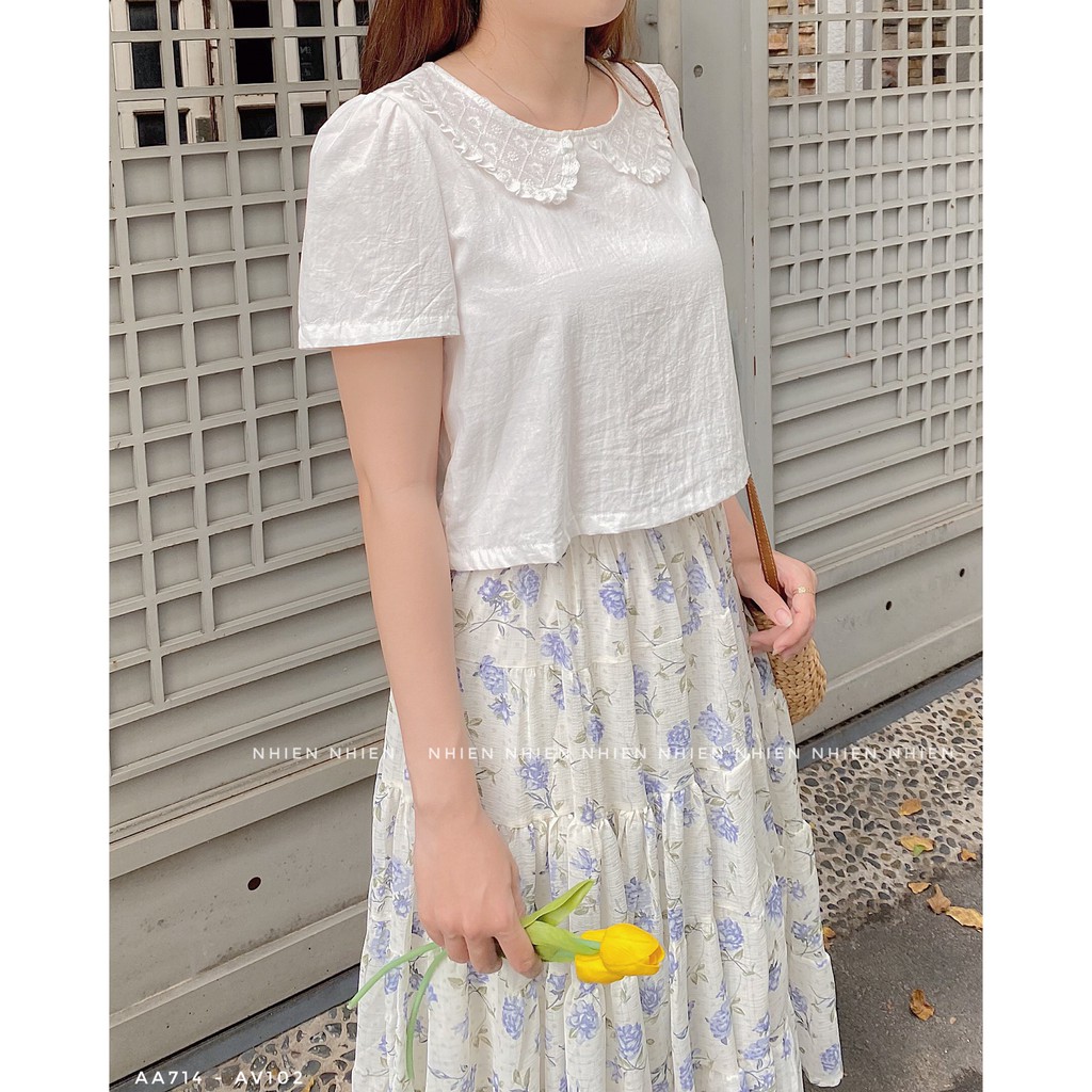 Chân Váy Hoa Tầng_Nhienvintage AV102 | BigBuy360 - bigbuy360.vn