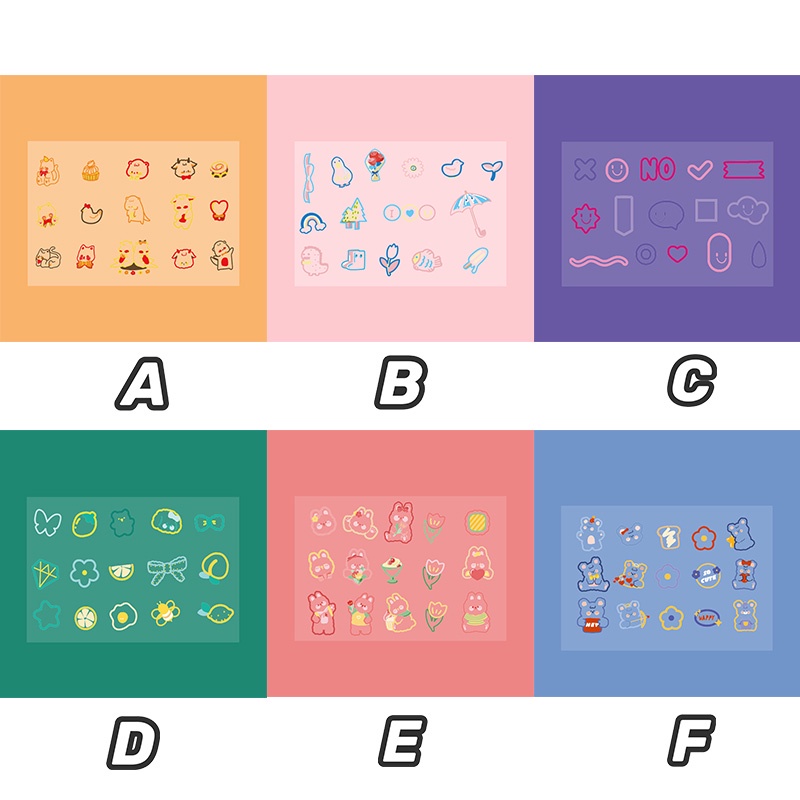 Bộ 45 Miếng Dán Hình Động Vật Hoạt Hình Đáng Yêu Trang Trí Nhà Cửa