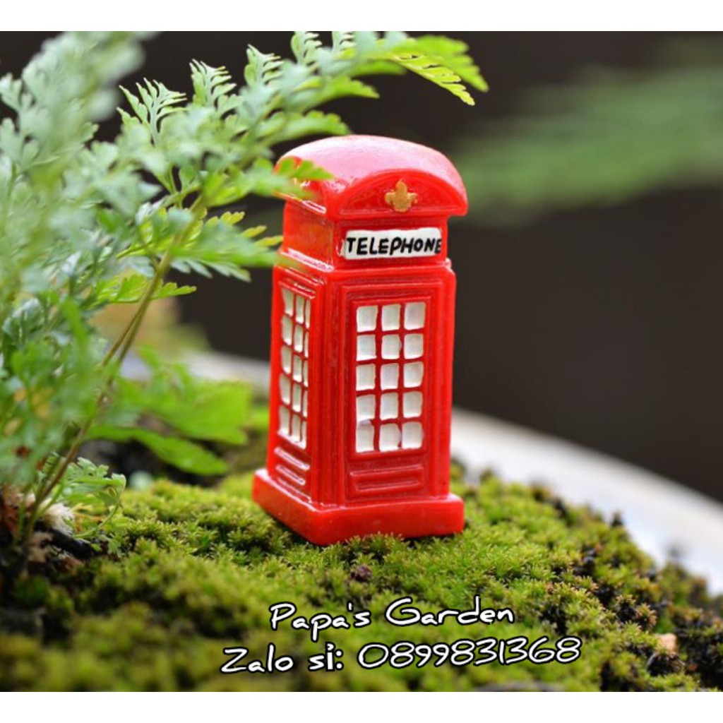 Tiểu cảnh terrarium ❤️ FREESHIP ❤️ Bốt điện thoại phong cách châu âu