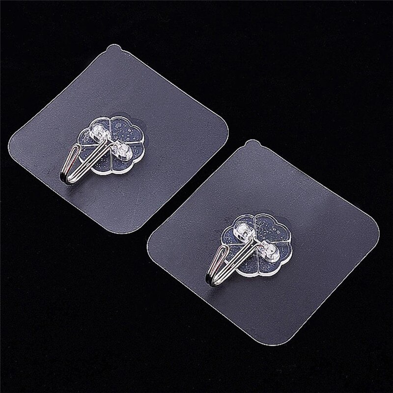 100pcs Hook Strong Transparent Suction Cup Wall Hanger for Kitchen Bathroom 2019 Adhesive Hooks