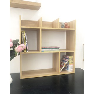 Kệ sách để bàn LUNA vân gỗ side L