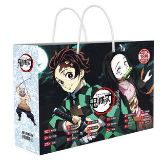 Túi quà tặng Kimetsu no Yaiba Thanh gươm diệt quỷ hình chữ nhật chibi anme album ảnh