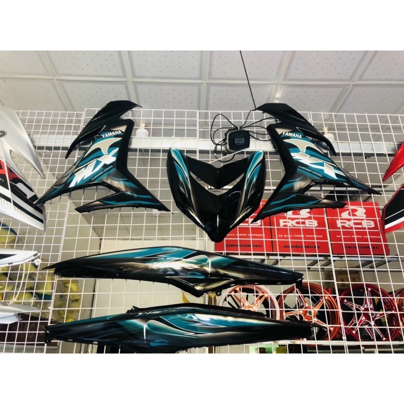 ( Quí khách vui lòng mang ra tiệm cho thợ dán ) Tem ex 150 MX chất liệu Crom