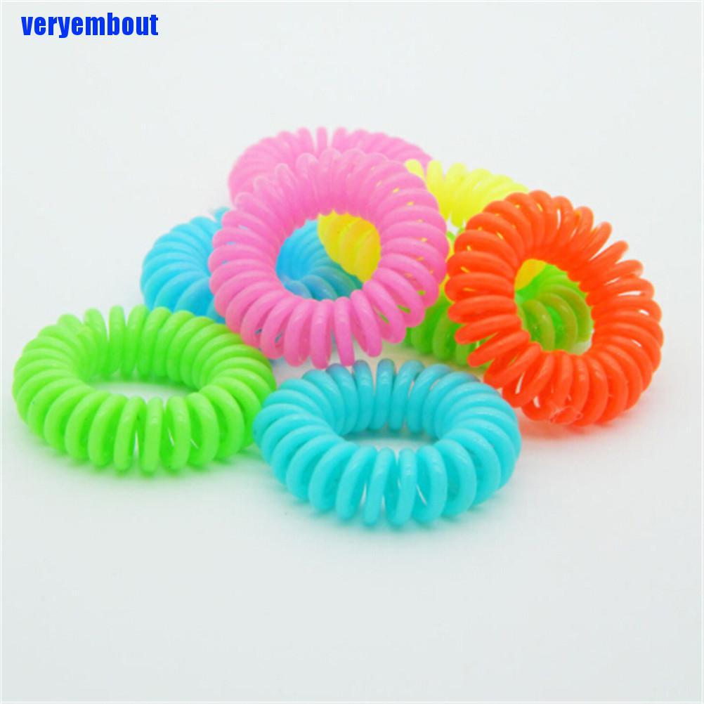 Set 10 Dây Buộc Tóc Nhựa Màu Trơn Tiện Dụng