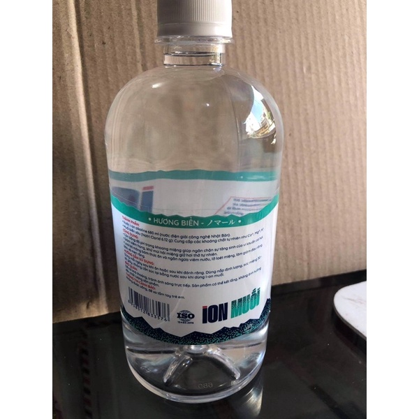 Nước súc miệng công nghệ Nhật Bản ion muối hương biển 680ml nước điện giải i-on alkaline, muối biển sâu(ca, mg, K)