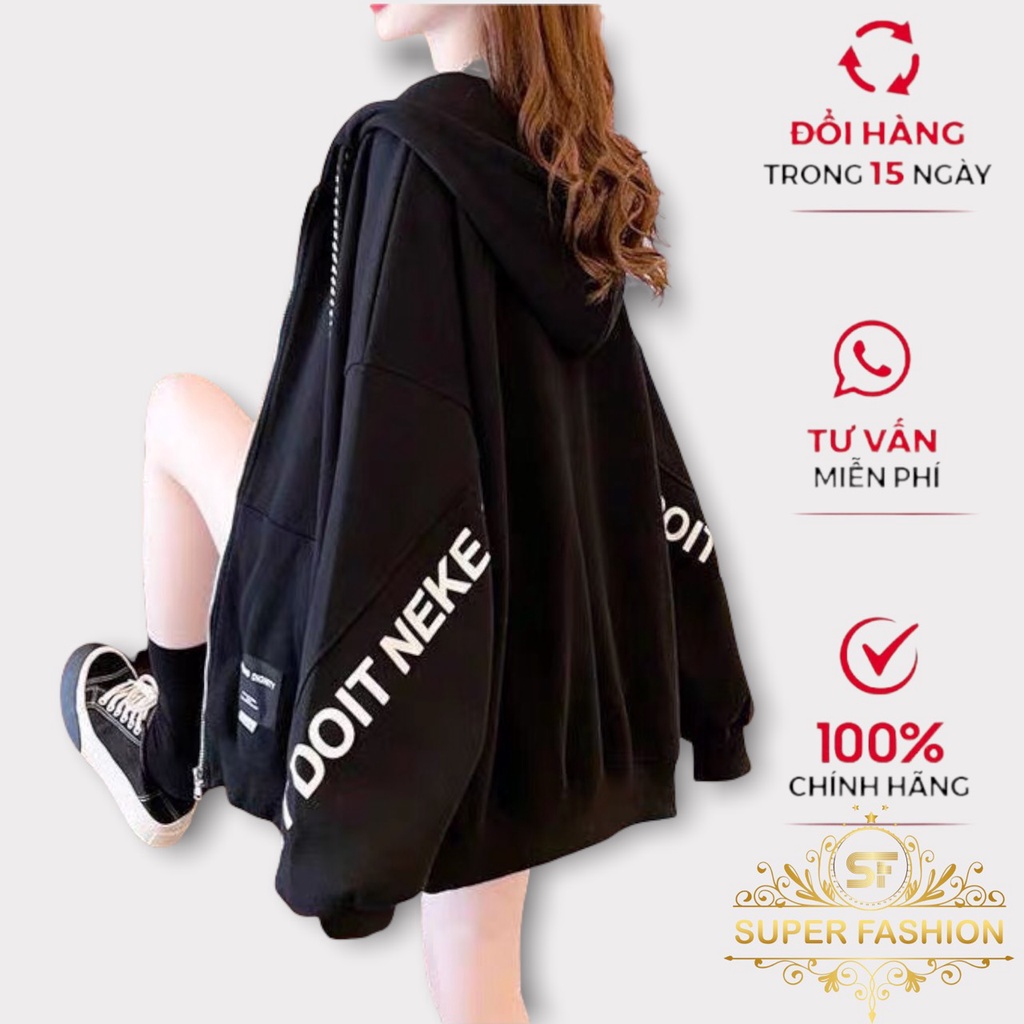 Áo khoác Hoodies nữ có mũ trùm đầu thu đông đẹp mê ly SUPER FASHION