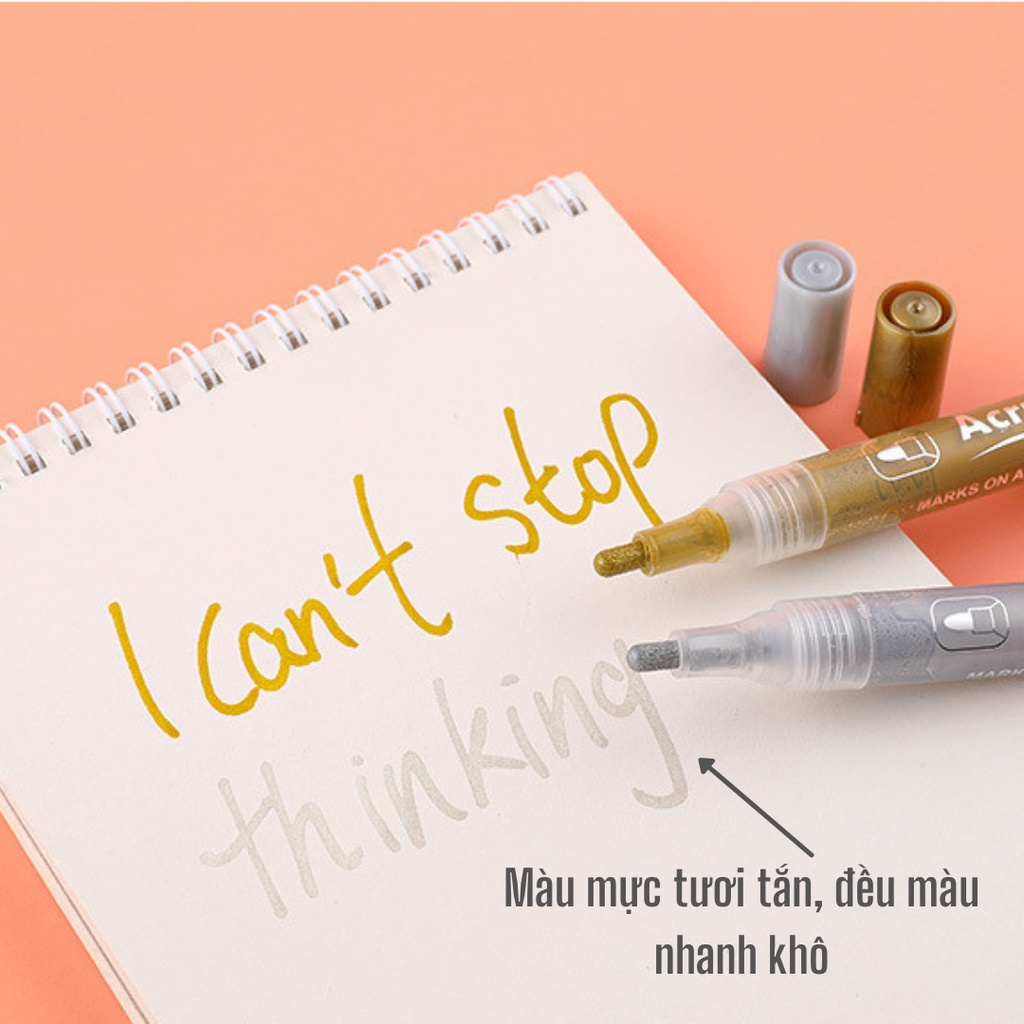 Bộ bút sơn Acrylic Painter 15 màu không phai không thấm nước vẽ trên nhiều chất liệu ST479