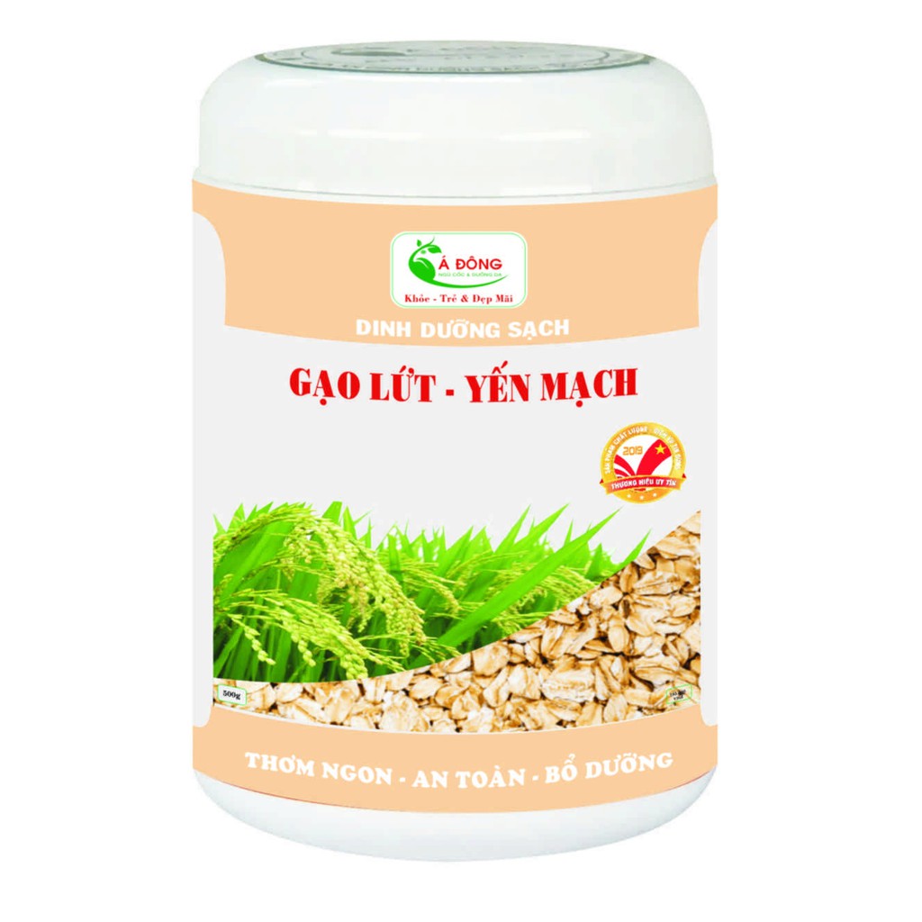 BỘT GẠO LỨT YẾN MẠCH CAO CẤP Á ĐÔNG 500GR - CUNG CẤP ĐẦY ĐỦ DINH DƯỠNG CẦN THIẾT CHO CƠ THỂ - BỔ GAN, TỐT CHO TIM MẠCH