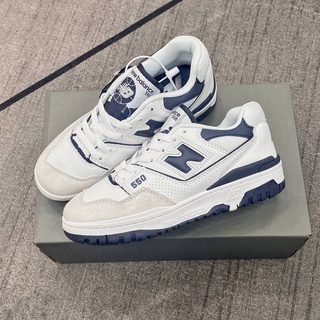 Giày Sneaker NB 550 White Black Cao Cấp Fullbox, Giày thể thao nam nữ newbalance 550 trắng đen hot trend