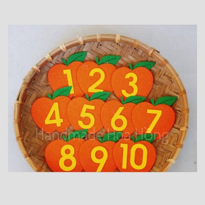 2 bộ chữ số 5CM ( các số từ 0 đến 10 ) bằng giấy xốp dày 2mm - Đồ dùng mầm non, chữ số trang trí sinh nhật, tiệc, lớp...