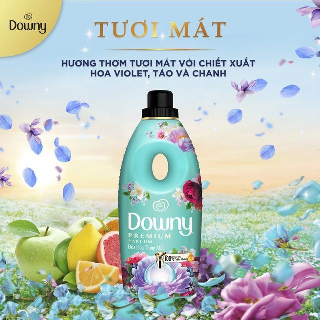 Nước xả vải Downy Đóa hoa thơm mát túi 2.3L