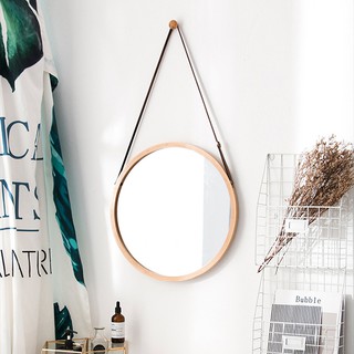GƯƠNG TRÒN TREO TƯỜNG KHUNG GỖ HÀN QUỐC (SIZE 50) - MIRROR CIRCLE - TN