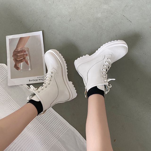(sẵn đen 38) Boots ulzzang B29 đế cao 4.5cm | BigBuy360 - bigbuy360.vn