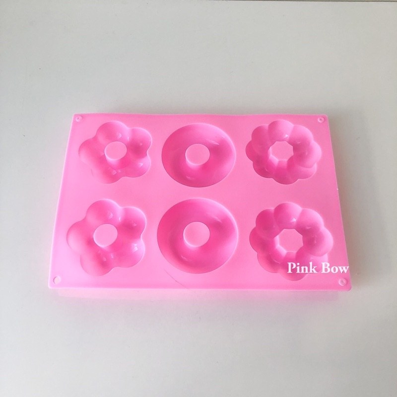Khuôn silicon làm bánh hình DONUTS/HOA/TRÒN/TRÁI TIM đủ màu size 3cm-6cm-7cm