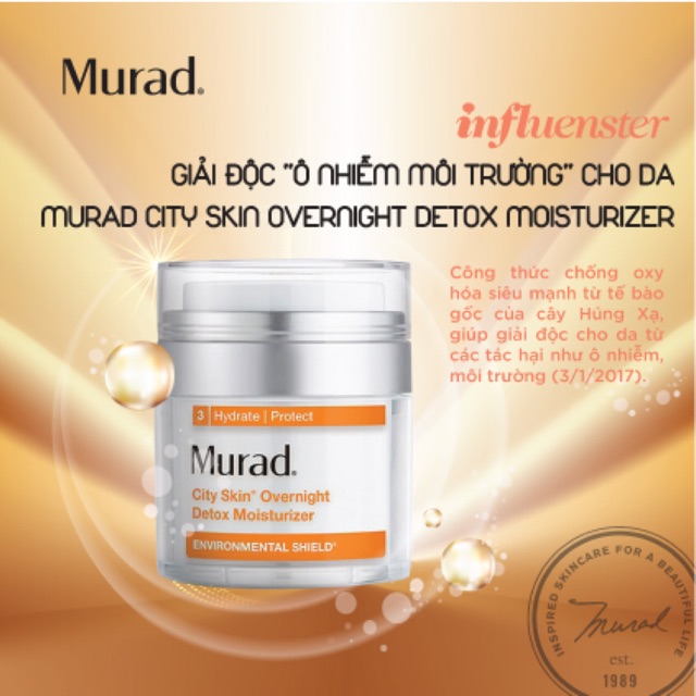 Kem thải độc làm khoẻ da detox moisturizer