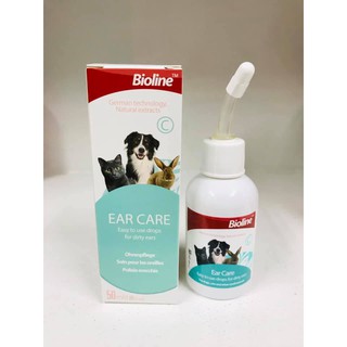 Nước rửa vệ sinh tai chó mèo Ear Care Bioline 50ml