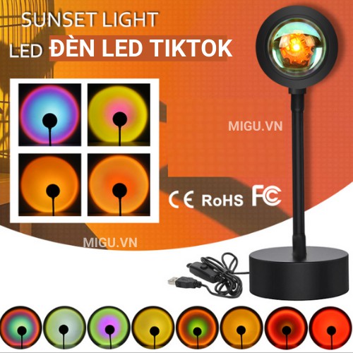 Đèn led 4 màu trong 1 sống ảo tiktok triệu view 2021 hoàng hôn, cầu vòng, mặt trời, chup ảnh quay video tiktok