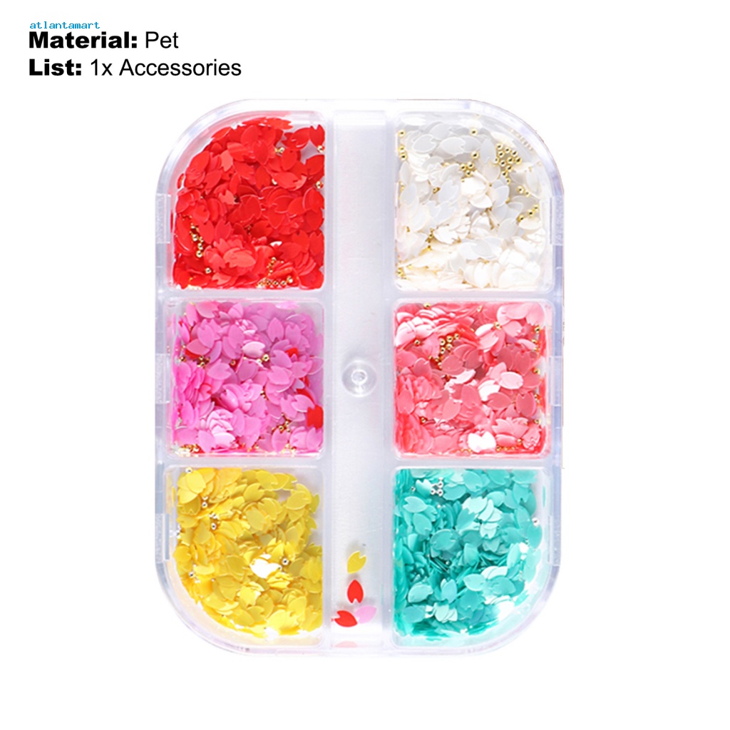 Atl| Cánh Hoa Giấy Trang Trí Móng Tay Nghệ Thuật Thân Thiện Với Môi Trường