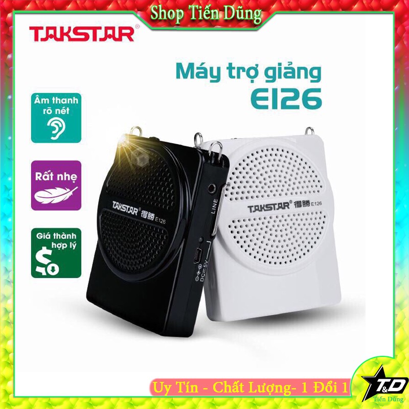 [Mã ELHACE giảm 4% đơn 300K] Takstar E126 loa mic Máy trợ giảng takstar E126 mini cao cấp, hướng dẫn viên, có dây