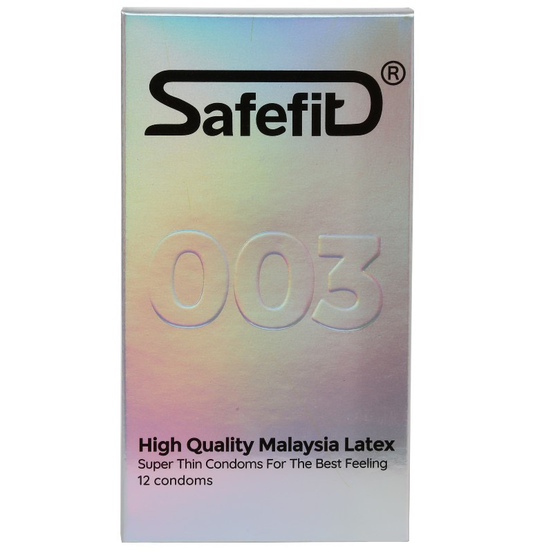 Bao cao su Siêu mỏng 0.03mm Safefit Cao Cấp Malaysia Latex Bộ 15 cái CB006