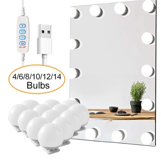 [szlinyou2] Bộ Dây Đèn LED Vanity Trang Điểm Gương Trang Điểm Phong Cách Hollywood Có Thể Điều Chỉnh Độ Sáng