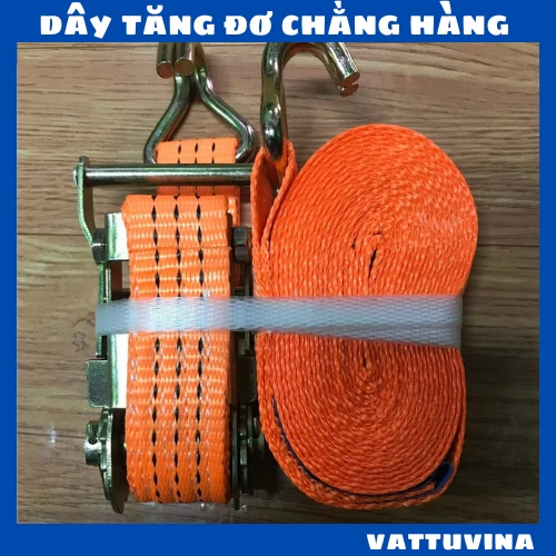 Dây chằng hàng tăng đơ vải bản rộng 25mm, 38mm, 50mm dài từ 3 mét, 5mét, 6 mét,  8 mét - Vattuvina