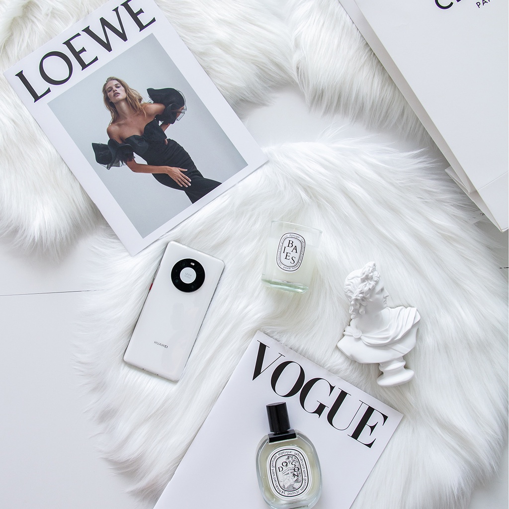 Thảm lông chụp ảnh nhiều màu trang trí spa