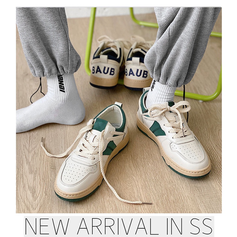 Giày nam sneaker phối dây gót thêu chữ Baub cực chất thời trang ulzzang Hàn Quốc TH-97