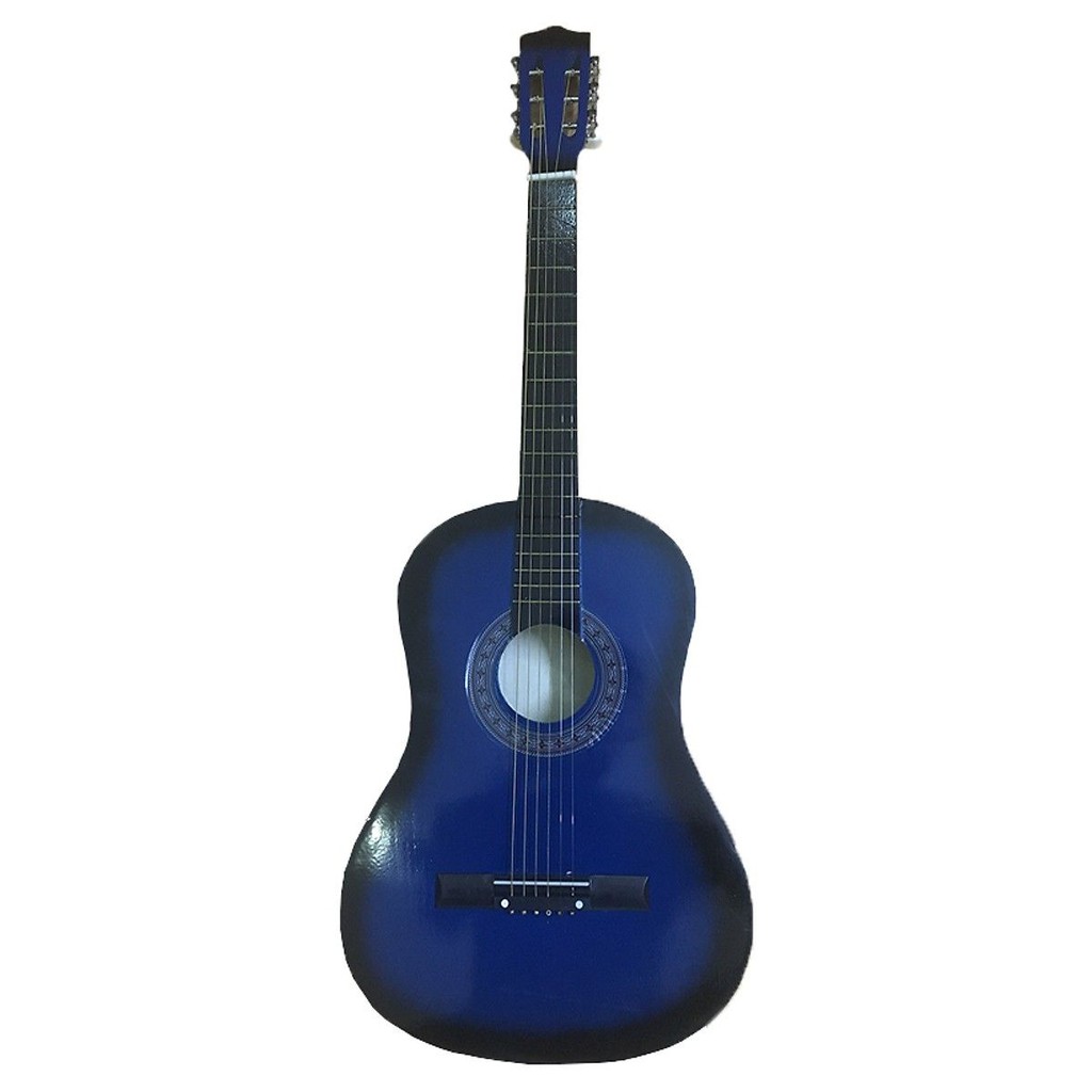 Đàn Guitar Acoustic Dáng D Gỗ Hồng Đào Màu Xanh Đậm