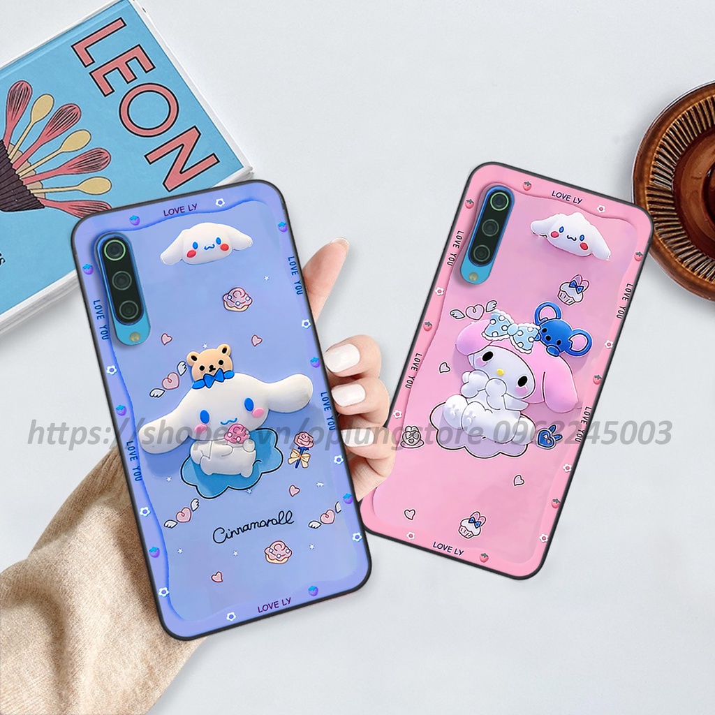 Ốp lưng Xiaomi Mi9 / Mi 9 Se in hình 3D gấu cute cool ngầu giả nổi.