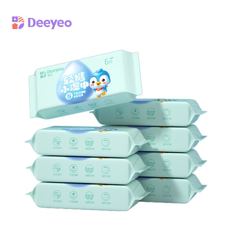 1 GÓI MINI KHĂN ƯỚT CAO CẤP DEEYEO HÀNG NỘI ĐỊA TRUNG