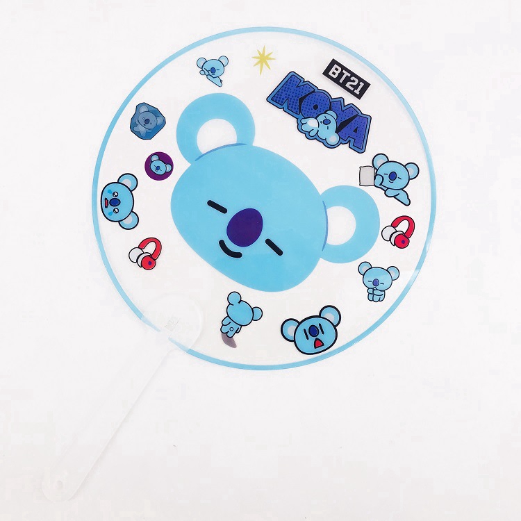 The same style BTS the official BT21 as a transparent fan