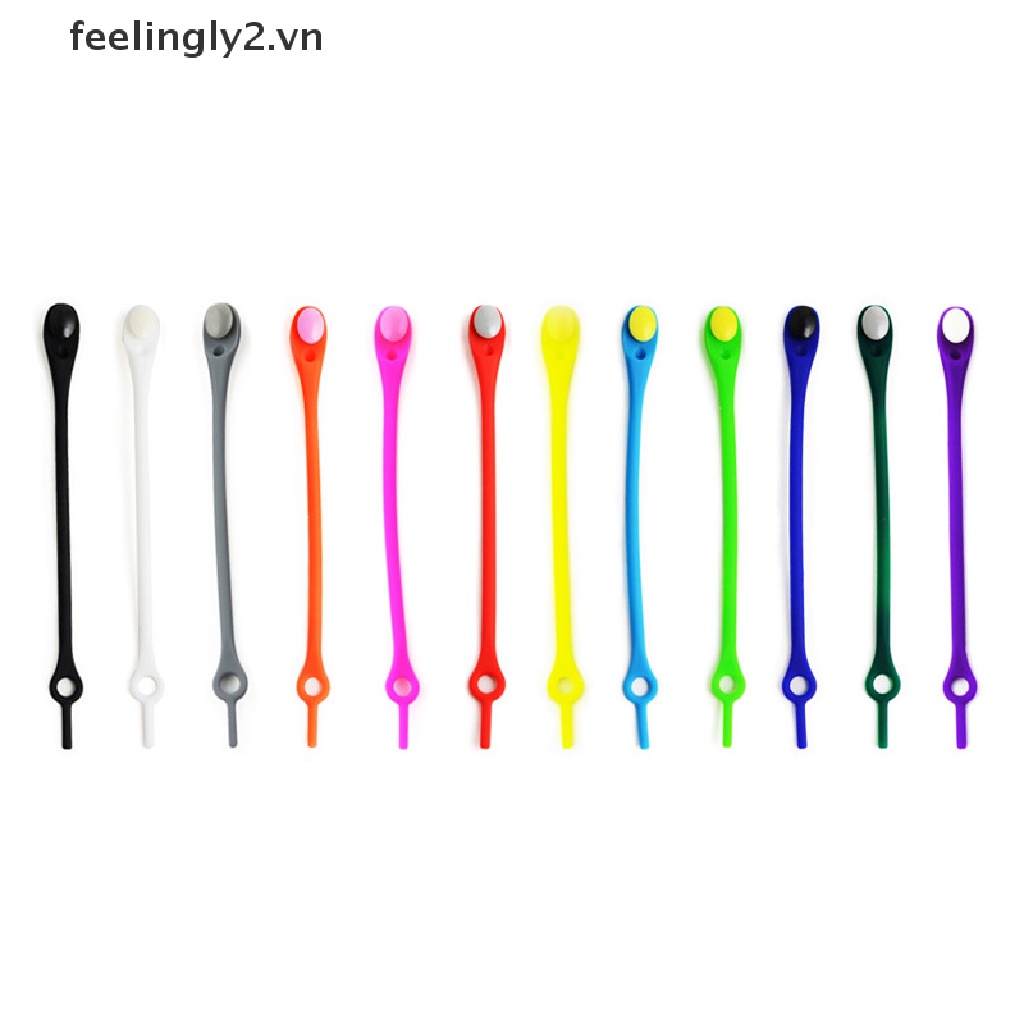 Bộ 12 Dây Giày Thể Thao Bằng silicone Co Giãn Không Cần Dùng Tay