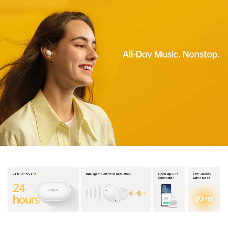 Tai nghe không dây OPPO Enco Buds / Air 2i Lite Bluetooth 5.2 Tai nghe nhét tai Mini chống nước chống ồn thông minh